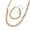 New Import 3 Layer Woven Necklace Classic Simple Light Luxury Fashionable No Fade Colorful Necklace Bracelet Set