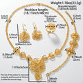 EU/US Import Accessory Fashionable Design Detail Heart Necklace Bracelet Earrings Ring Set 3D Heart Necklace