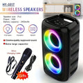 HY-3317 hot product colorful Bluetooth speaker outdoor microphone square dance audio stage performance factory