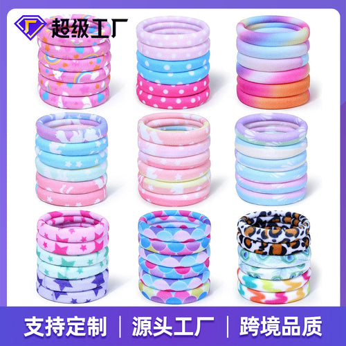 Elegant High-Stretch Force Durable No Connect Seam Hair Tie Elastic Band Women Tie Head Hair Tie Simple Height Ponytail Head Jewelry Hair String Leather Set