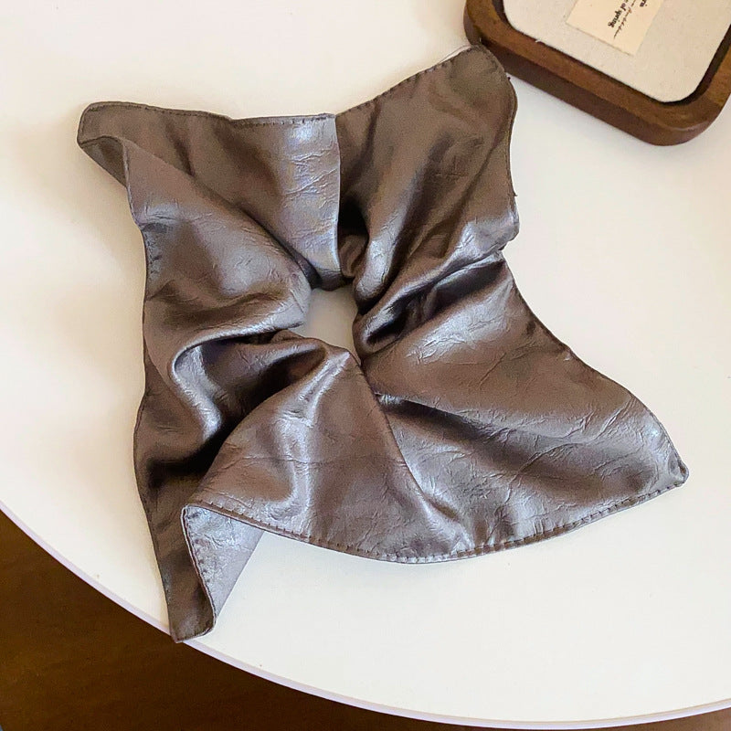 Korean Minimalist Leather Scrunchie - view 6