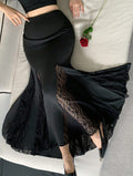 Fashion Sexy Lace High Waist Patchwork Skirt