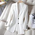 Women's Fall Professional Topstitched Blazer + Top 2026 | Casual Blouse - Black