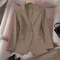 Women's Fall Korean Retro Fitted Jacket + Pants + Top Set 2026 - Emerald