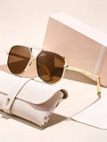 Metal Pilot Sunglasses Sun-Proof Sunshade Overseas Trendy New Western Trendy Versatile Unisex Personality Sunglasses