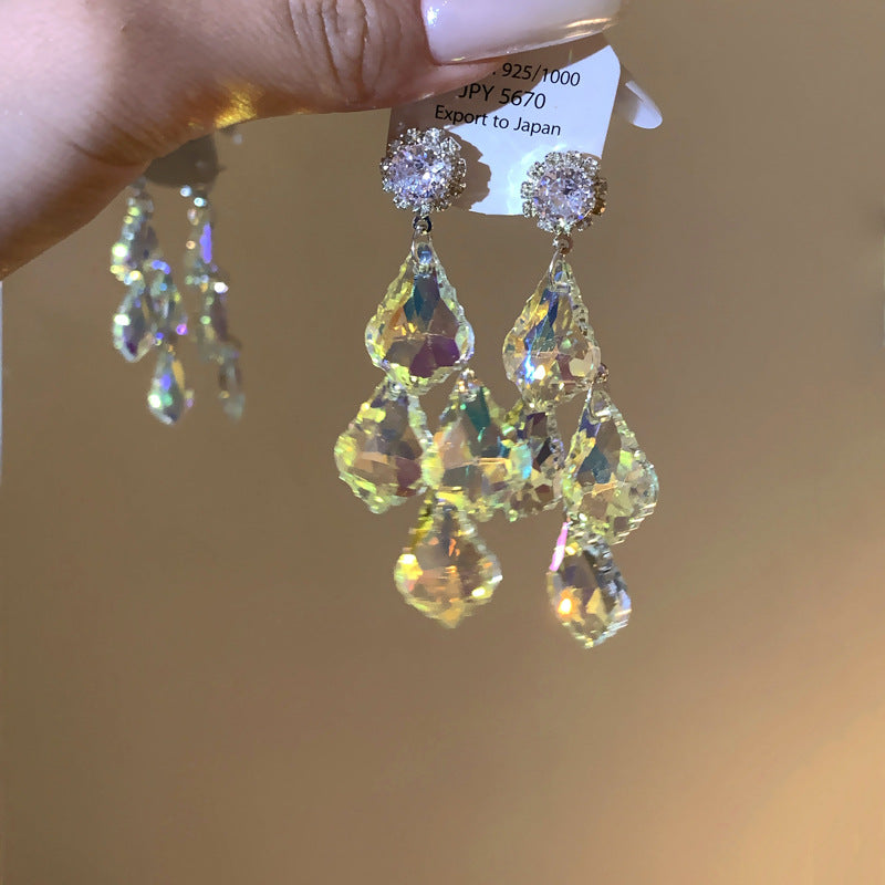 Oversized Square Zircon Statement Earrings - view 2