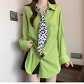 Women's Summer Casual Elegant Long Sleeve Loose Shirt 2026 | Casual Shirt - Rose Red