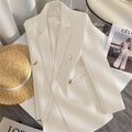 Women's Fall Korean School Loose Blazer + Top 2026 | Casual Blouse - Houndstooth Pants