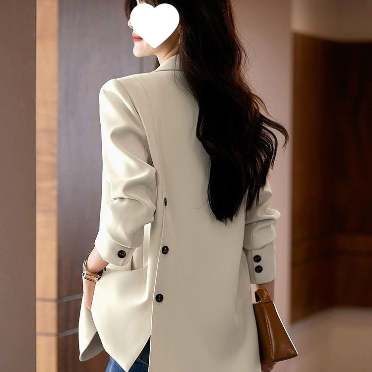 Women's Fall Casual Elegant Petite Blazer + Top 2026 | Casual Blouse - Black
