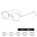 High Count Prescription Glasses Small-Frame 46 Width Frame Ultra-Light Pure Titanium Glasses Frame Retro Small Face Oval Round Cinnabar Sun
