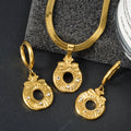 Western Niche Jewelry Fashionable Commute Necklace Earrings Set Snake Chain Too With Moon Heart Pendant Women