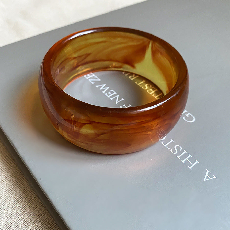 Dopamine Color-Blend Geometric Resin Bangle - view 8