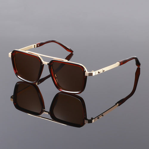 Metal Big Frame Men Sunglasses UV-Proof 2026 New Western Fashionable Trendy Photoshoot Sunshade Sunglasses