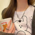 Korean Style Niche Design Detail Accessory Personality Trendy Heart Letter Pendant Choker Sweet Cool Premium Necklace Women