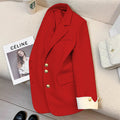 Women's Fall Korean Designer Blazer + Top 2026 | Casual Blouse - Black