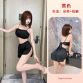 夏季私房性感露背蝴蝶结睡衣缎面吊带短裤女士露腰家居服套装998