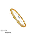 Overseas Real Gold Plated Bow Cross Bangle Women Niche Premium Open End Bracelet Personality Accessory Factory Wholesale