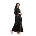 Satin Embroidered Long Sleeve Wavy Edge Loose Skirt + Top 2-Piece Set