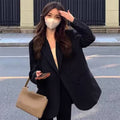 Women's Fall Casual Elegant Petite Blazer + Top 2026 | Casual Blouse - Khaki