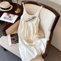 Bohemian Ethnic Style Embroidered Camisole Mid-Length Dress