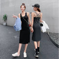 Chic Camisole Base Layer Little Black Dress, Sexy Backless