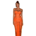 Sexy Lace Sheer Bodycon Dress - Bandeau Style Slim Fit Summer Dress Women