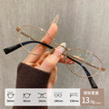 Beesfen 30920Y Premium Bare Face Book Nerd Glasses Clear Cold Feel Ultra-Light Pure Titanium Cat-Eye Glasses Frame Wholesale