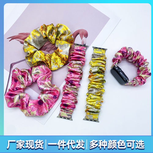 Fits apple watch 8 7 6 5 4 Influencer Dopamine Printed Style Combo Hair Tie Apple Band