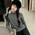 Girls' Polka Dot Scalloped Long Sleeve Tee