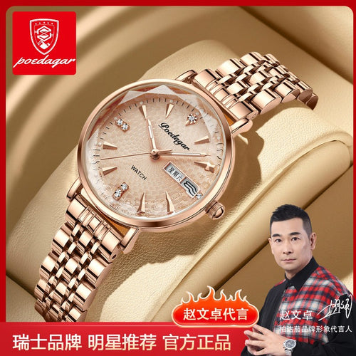 Cypress Reach Eggplant New Waterproof Date Ladies Watch Women Student Steel Band Korean TikTok AliExpress Drop Ship