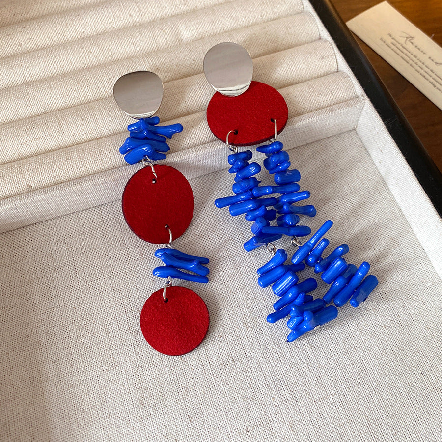 Klein Blue Butterfly Geometric Stud Earrings - view 6