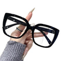 Fashionable Plano Women Premium Big Frame Cat-Eye Western Trendy No Rx Casual Wear Jewelry Glasses