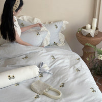 Summer Light Dream Blue / 1.5m Bed - 4-Piece Flat Sheet - 200x230cm