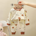 children's underwear pure cotton set autumn new boys' autumn clothes and long johns baby pajamas gir