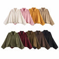 Women's Lapel Collar Jacket 2026 | Trendy Jacket - ArmyGreen