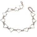 EU/US Import Accessory Versatile Geometric Bracelet Fashionable Simple Heart-Shaped Cutout Temple Chain Personality Necklace Set
