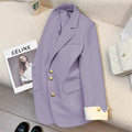 Women's Fall Korean Designer Blazer + Top 2026 | Casual Blouse - Black