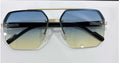 Overseas Sunglasses New Boys Driving Big Face Slender Driving UV-Proof Premium Half-Rim Sunglasses Square Frame