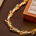 Vintage Gold Leaves Wrap Imperial Breeze Clavicle Chain Simple Versatile Trendy French Retro Necklace