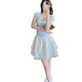 Summer French Slimming Lace High Waist Skirt + Short Skirt