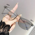 Light-Changing Prescription Glasses Formal Blue-Light Lens Frame Fashionable Small-Frame Ultra-Light Premium Student Style Prescription Sunglasses