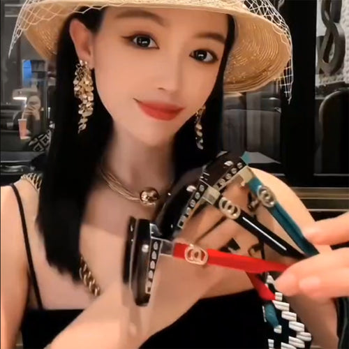 TikTok Live Bestseller Light Luxury Square Frame Women Sun-Proof UV-Proof Premium Slender Glasses Wholesale Sunglasses