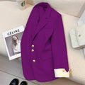 Women's Fall Korean Designer Blazer + Top 2026 | Casual Blouse - Black