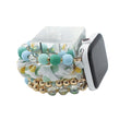 For Apple Watch8 SE Stretch Spliced Bead Piece Watch Band iwatch Apple Band In Stock