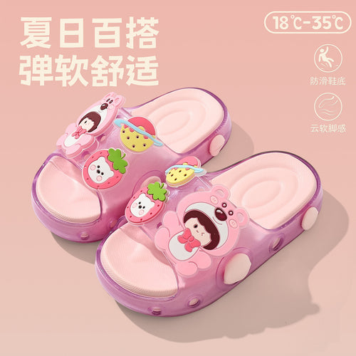 儿童拖鞋女童夏季新款卡通可爱兔子轻便居家室内软底中小童凉拖鞋