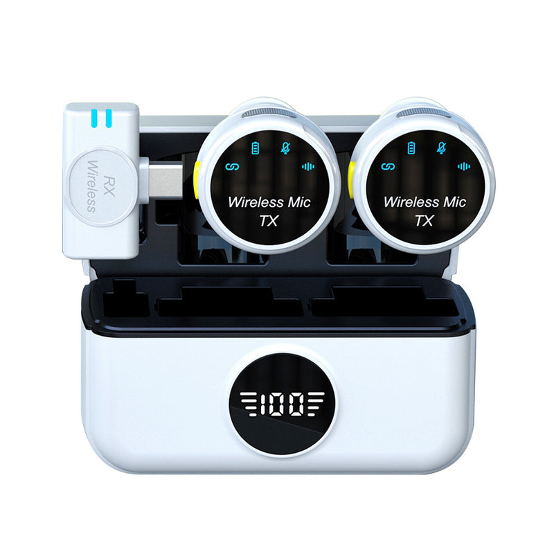 Magnetic Wireless Lapel Microphone - Noise Cancelling for Video