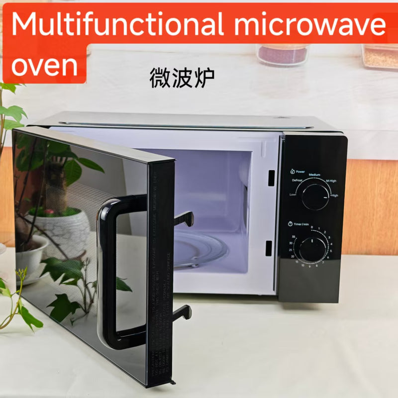 20L/25L Turntable Microwave Oven - Mechanical Knob Control, Home Kitchen