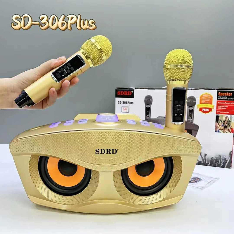 New version of Owl SD306PLUS amplified version of Bluetooth audio home party KTV wireless double chorus speaker