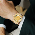 PINTIME / Item Time TikTok Hot Sale Mens Watch Rhinestone Full Diamond Shell Dial Waterproof Glow Quartz Watch