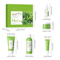 跨境新款FENYI绿茶5件套洗50g+水100ml+面霜25g+眼霜15g+精华17ml